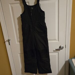L.L. Bean Kids Black Snowbib Pants. Size 10.
